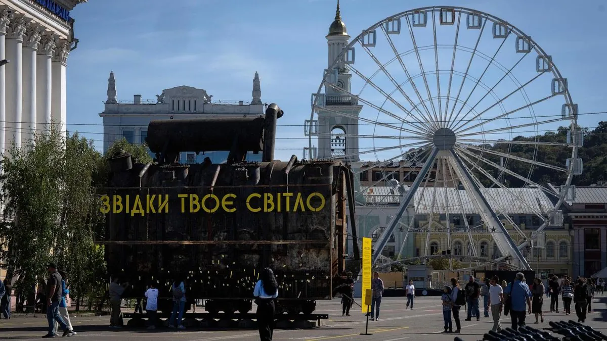 Transformador calcinado en Kiev: símbolo de la guerra energética