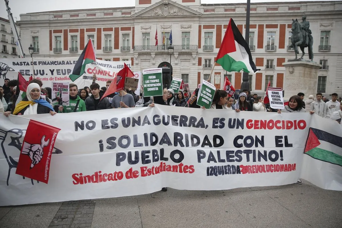 Estudiantes españoles convocan huelga masiva en solidaridad con Palestina