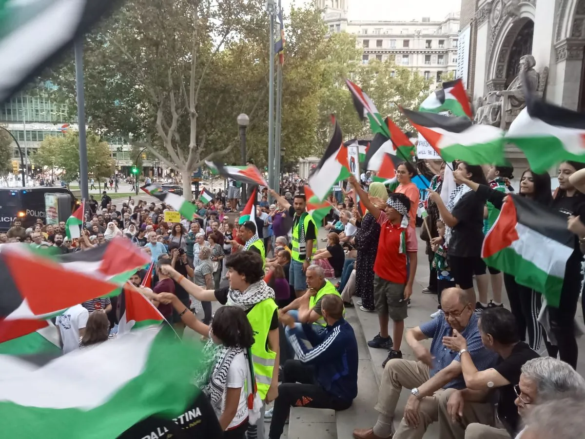 miles-exigen-en-madrid-el-fin-de-la-guerra-en-gaza-al-cumplirse-un-ano