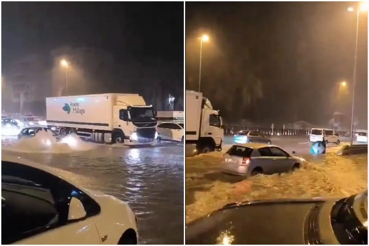 Tormenta histórica golpea Málaga con miles de rayos e inundaciones masivas