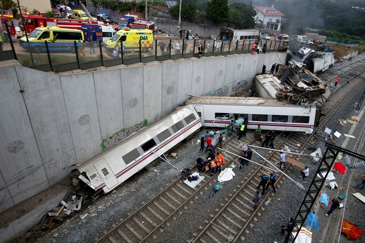 Trágico choque de tren contra auto deja dos víctimas en obras de alta velocidad